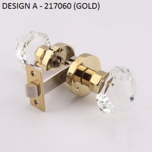 Elara Crystal Door Handle (No Keys)