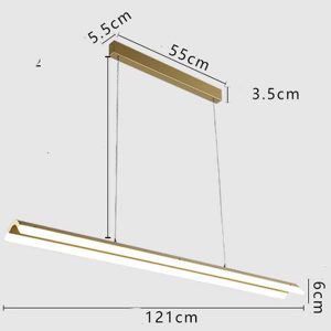 Curved Linear Chandelier